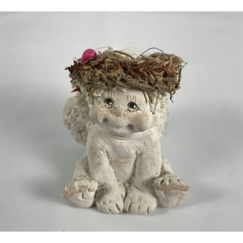 Vintage 1991 Dreamsicles Cherub Angel CAST ART FIGURE- Sitting Angel Baby.
